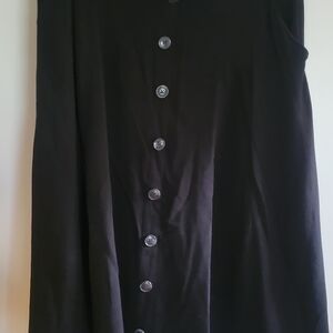 Torrid Black A-Line Skirt with Button Detail